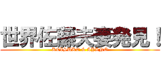 世界佐藤夫妻発見！ (KEISUKE & AYANO)