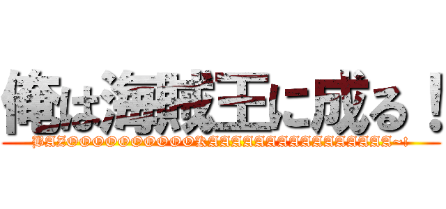 俺は海賊王に成る！ (BAZOOOOOOOOOOKAAAAAAAAAAAAAAAA~!)