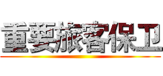 重要旅客保卫 ()