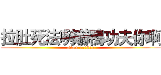 拉肚死法咧嚇鴨功夫你啊 (attack on titan)