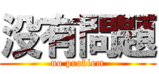 没有問題 (no problem)