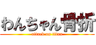 わんちゃん骨折 (attack on titan)