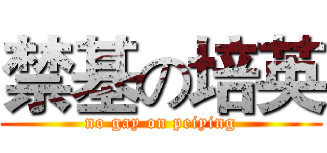 禁基の培英 (no gay on peiying)