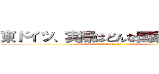 東ドイツ、実際はどんな国家だったのか (east germany)