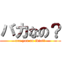 バカなの？ (are you an idiot?)