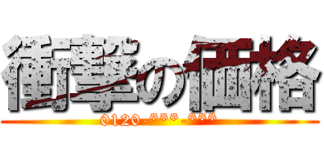 衝撃の価格 (0120-***-***)