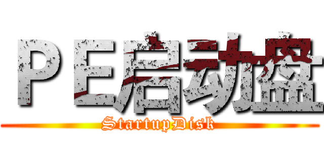 ＰＥ启动盘 (StartupDisk)