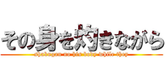 その身を灼きながら (shakugan no his body while they)