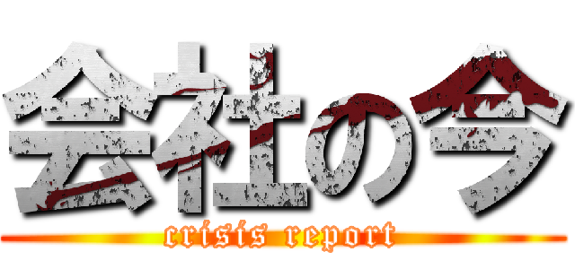 会社の今 (crisis report)