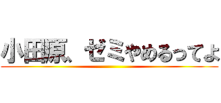 小田原、ゼミやめるってよ ()