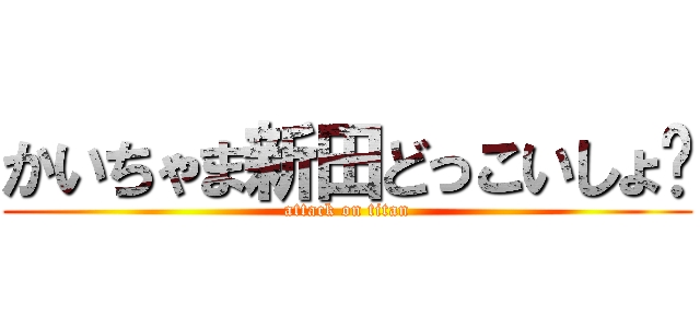 かいちゃま新田どっこいしょ💖 (attack on titan)