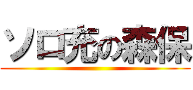 ソロ充の森保 ()