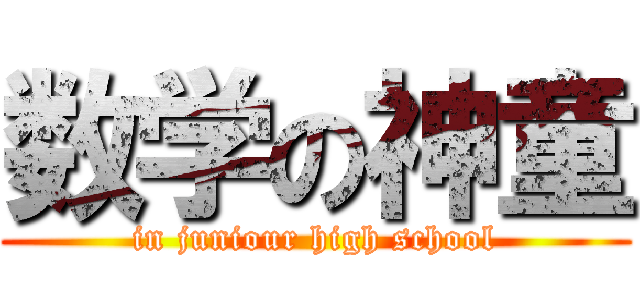 数学の神童 (in juniour high school)