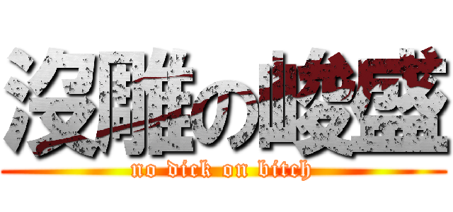 沒雕の峻盛 (no dick on bitch)