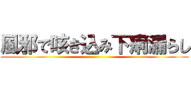 風邪で咳き込み下痢漏らし ()