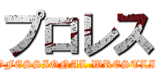 プロレス (PROFESSIONAL WRESTLING)