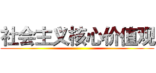 社会主义核心价值观 ()