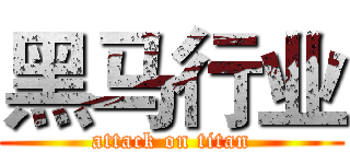 黑马行业 (attack on titan)