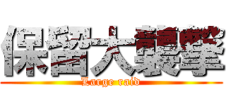 保留大襲撃 (Large raid)