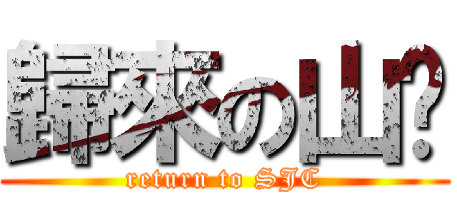 歸來の山貓 (return to SJC)