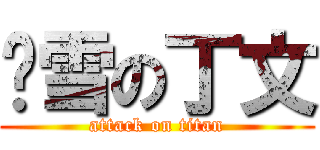 苍雪の丁文 (attack on titan)