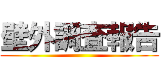 壁外調査報告 ()