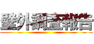 壁外調査報告 ()