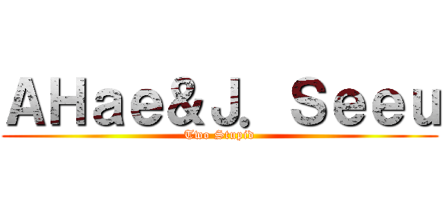 ＡＨａｅ＆Ｊ．Ｓｅｅｕ (Two Stupid)