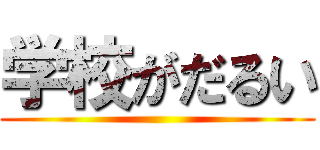 学校がだるい ()