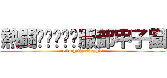 熱闘服部甲子園 (netto hattorikoshien)