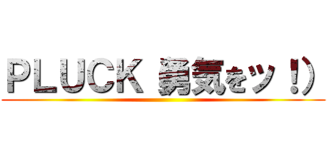 ＰＬＵＣＫ（勇気をッ！） ()