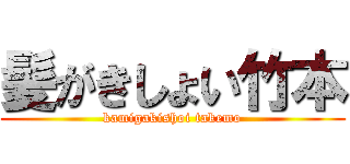 髪がきしょい竹本 (kamigakishoi takemo)
