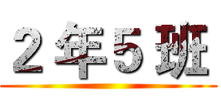 ２ 年５ 班  ()