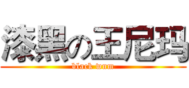 漆黑の王尼玛 (black wnm)