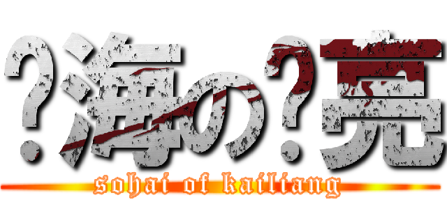 傻海の铠亮 (sohai of kailiang)