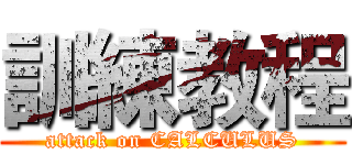 訓練教程 (attack on CALCULUS)