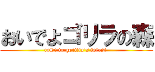 おいでよゴリラの森 (come to gorilla's forest )