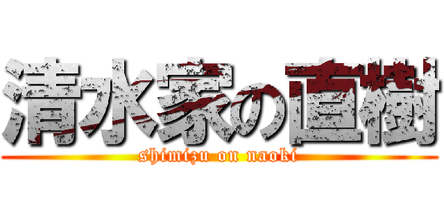 清水家の直樹 (shimizu on naoki)