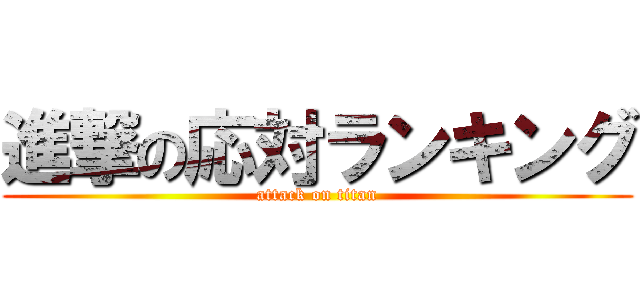 進撃の応対ランキング (attack on titan)