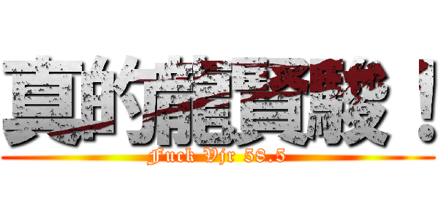 真的龍賢駿！ (Fuck Vjr 58.5)
