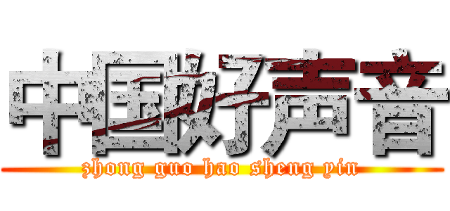 中国好声音 (zhong guo hao sheng yin)