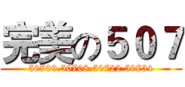 完美の５０７ (50709.50708.50722.50734)
