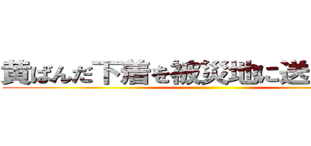 黄ばんだ下着を被災地に送る異常者 ()