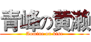 青峰の黄濑 (Aomine on kise)