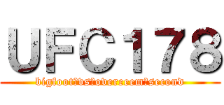 ＵＦＣ１７８ (bigfoot　vs　overeeem　second)