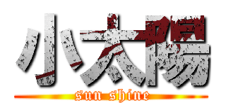 小太陽 ( sun shine)