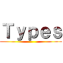 Ｔｙｐｅｓ ()