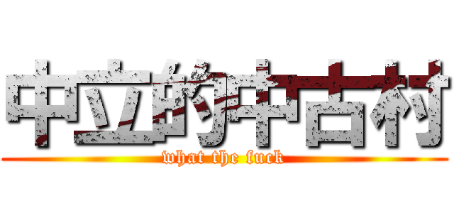 中立的中古村 (what the fuck)