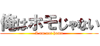 俺はホモじゃない (I am not homo)