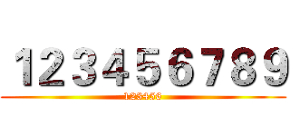 １２３４５６７８９ (123456)